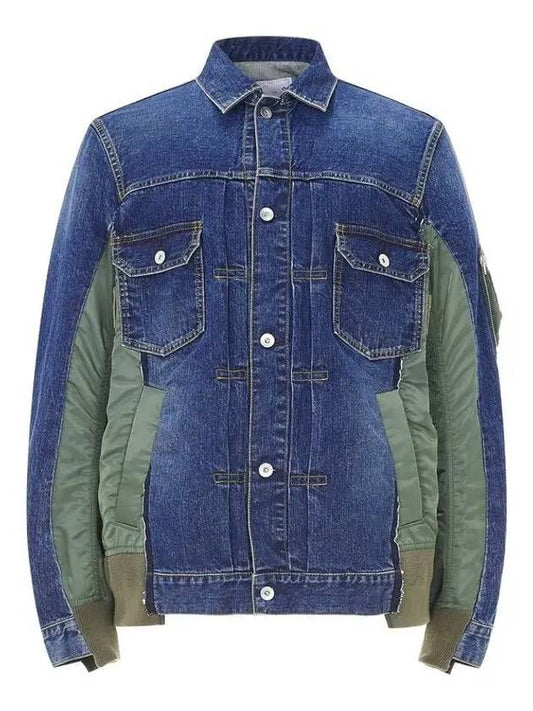 Color combination point denim jacket blue 271883 - SACAI - BALAAN 1