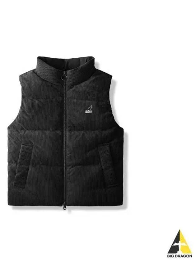 Women s Corduroy Down Vest 6140 Black - KANGOL - BALAAN 1