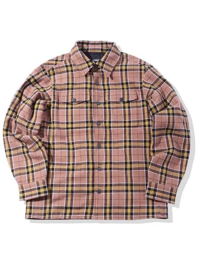 Hunting Flannel Check Long Sleeve Shirt Beige - OFFGRID - BALAAN 4