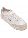 Women's Medalist Low Top Sneakers Green Tab White - AUTRY - BALAAN 4