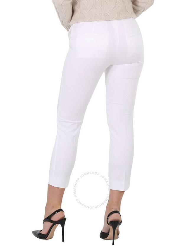 Women's Calcut Cotton Slim Fit Pants White - MAX MARA - BALAAN 4