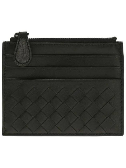 Intrecciato Zipper Card Wallet Black - BOTTEGA VENETA - BALAAN 2