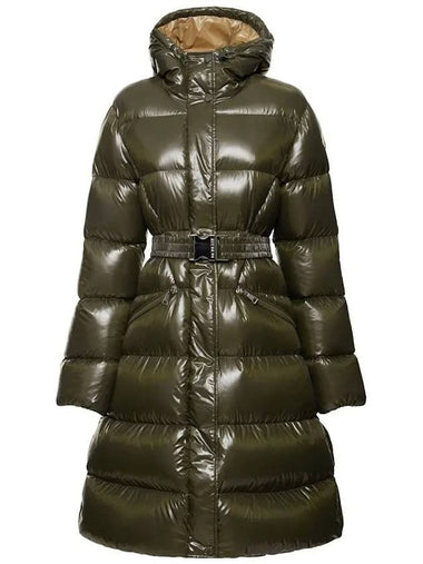 BELLEVUE Belted Long Padded Jacket Olive 1C000 38 5963V 832 - MONCLER - BALAAN 1