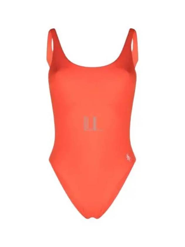 Carla SRC Logo Print One Piece Swimsuit Orange - SPORTY & RICH - BALAAN 2