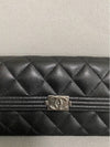 Boy long wallet snap caviar black vintage silver cabinet A80286 - CHANEL - BALAAN 7