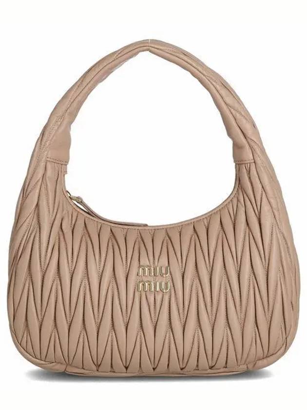 Wander Materasse Nappa Leather Hobo Tote Bag Cameo - MIU MIU - BALAAN 2