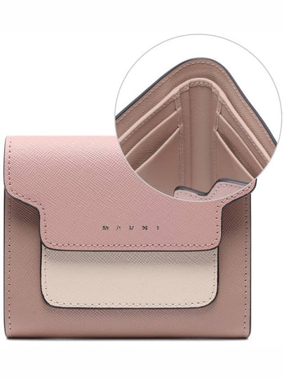 Saffiano Tri-Fold Half Wallet Pink - MARNI - BALAAN 2