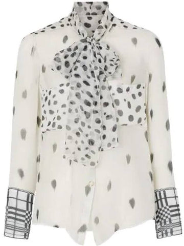 women blouse white black - BURBERRY - BALAAN 1