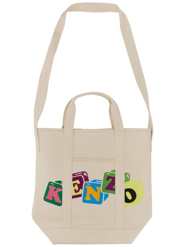 Boke Boy Strap Tote Bag White - KENZO - BALAAN 3