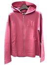 Vera Logo Hooded Zip Jacket Pink - S MAX MARA - BALAAN 4