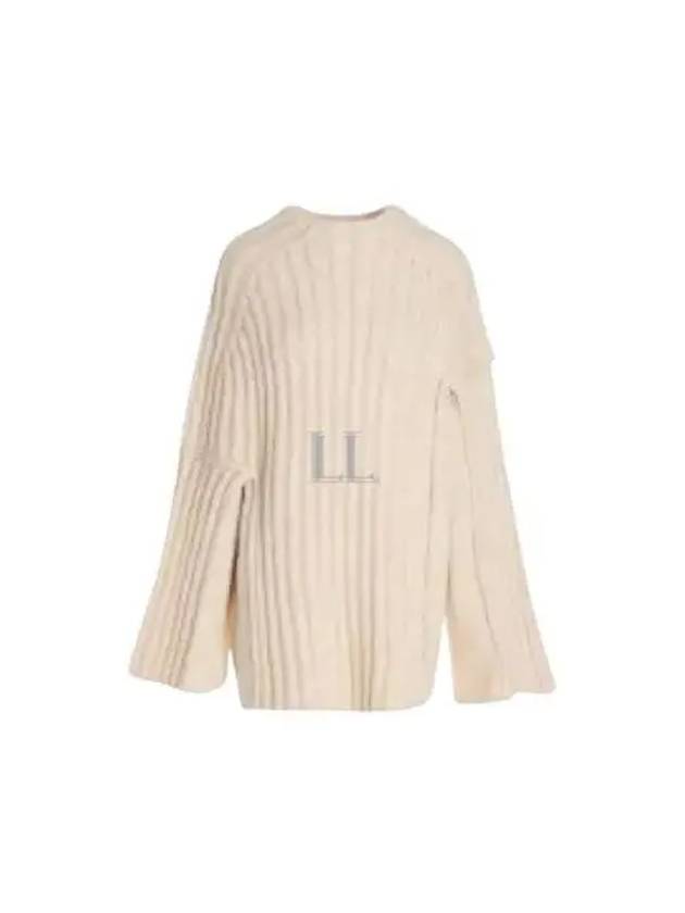 Women's Ribbed Knit Top Ivory - MAISON MARGIELA - BALAAN 2