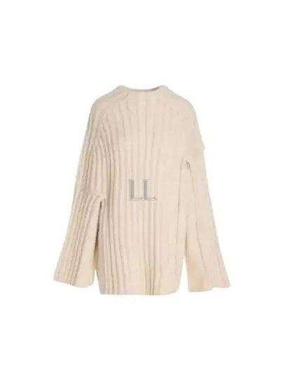 Women's Ribbed Knit Top Ivory - MAISON MARGIELA - BALAAN 2