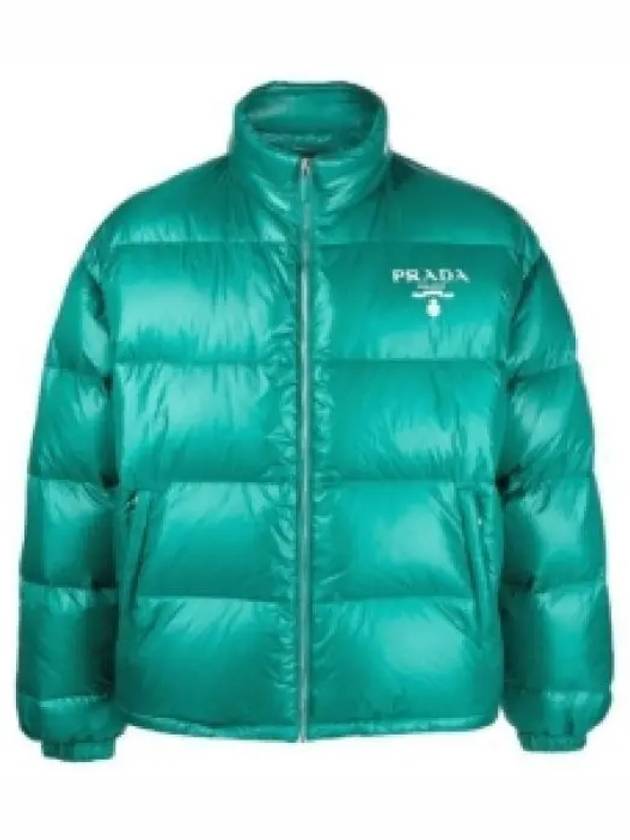 Re-Nylon Padded Down Jacket Green - PRADA - BALAAN 2