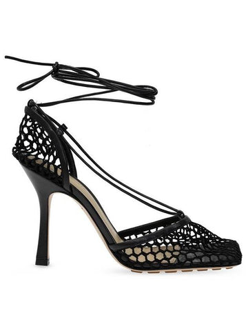 Open Mesh Stretch Pumps Black - BOTTEGA VENETA - BALAAN 1