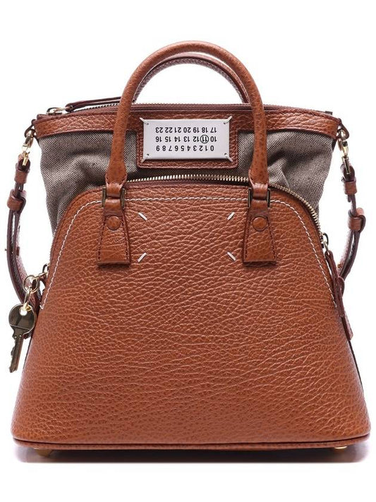 5AC Stitch Logo Patch Mini Tote Bag Brown - MAISON MARGIELA - BALAAN.