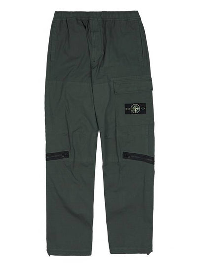 Loose Fit Cargo Straight Pants Dark Green - STONE ISLAND - BALAAN 2