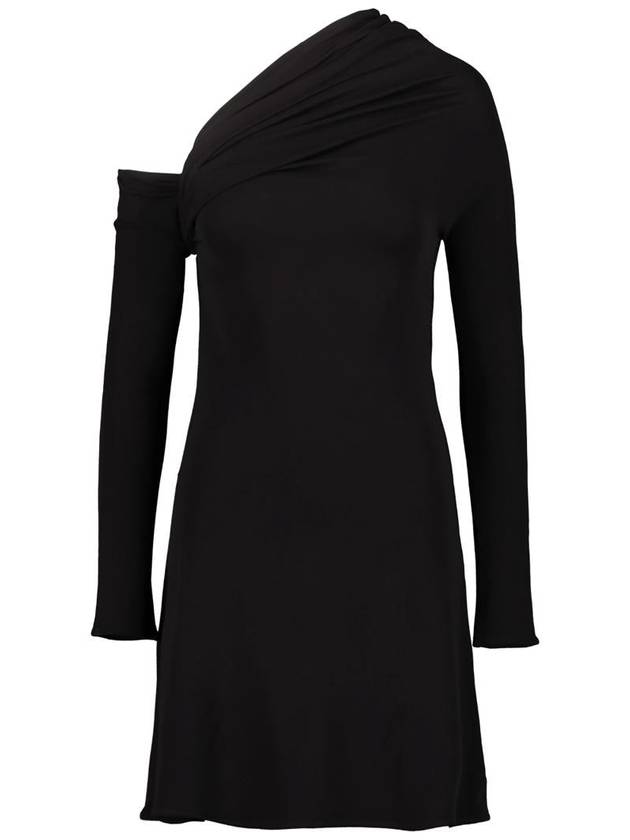 Courrèges Dress Twist One Sleeve Crepe Jersey Clothing - COURREGES - BALAAN 1