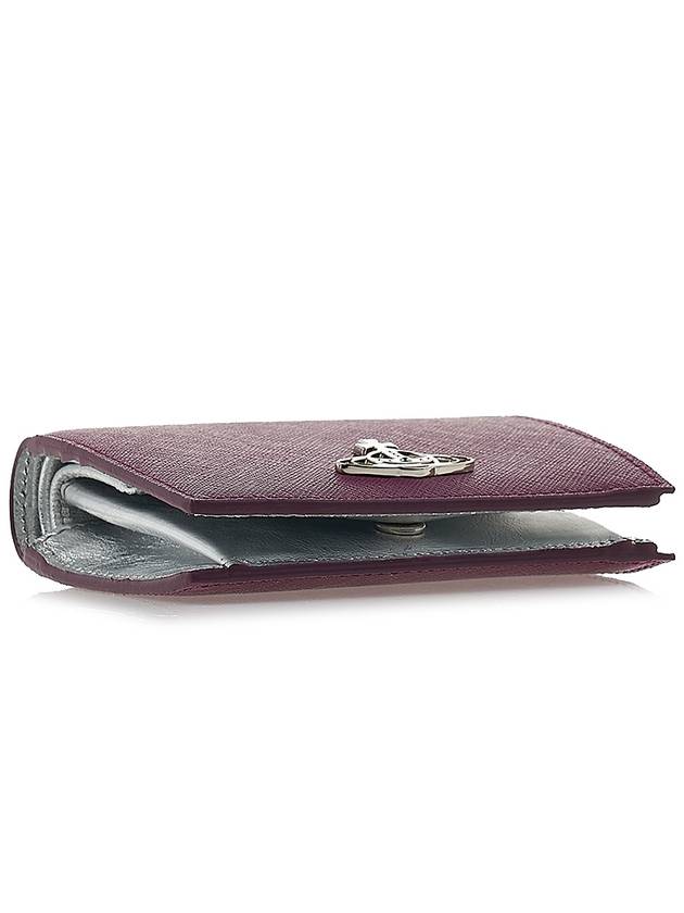 ORB Logo Saffiano Half Wallet Purple - VIVIENNE WESTWOOD - BALAAN 6