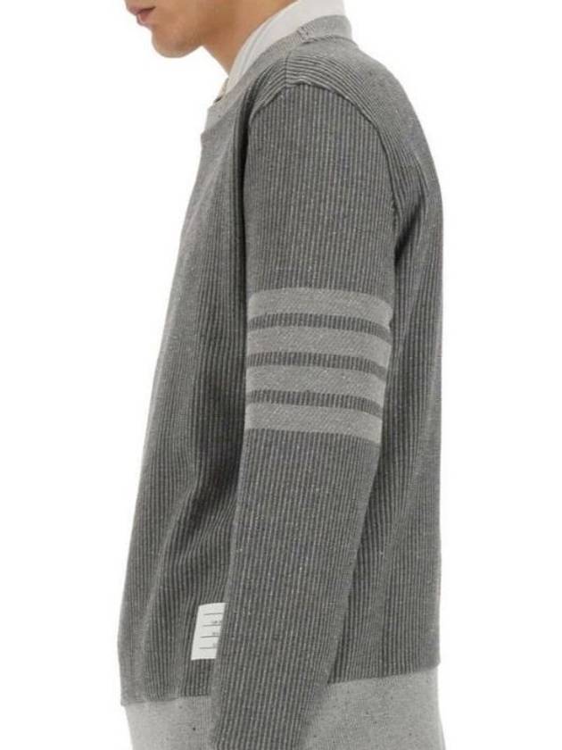 4 Bar Crew Neck Sweatshirt Grey - THOM BROWNE - BALAAN 6