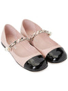 Women's Leather Ballerina Flats Pink - MIU MIU - BALAAN.