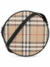 Lewis Check Pattern Round Cross Bag Beige - BURBERRY - BALAAN.