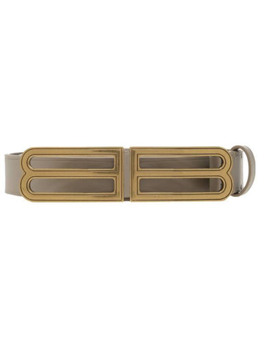 BB Logo Leather Belt Beige - BALENCIAGA - BALAAN 1