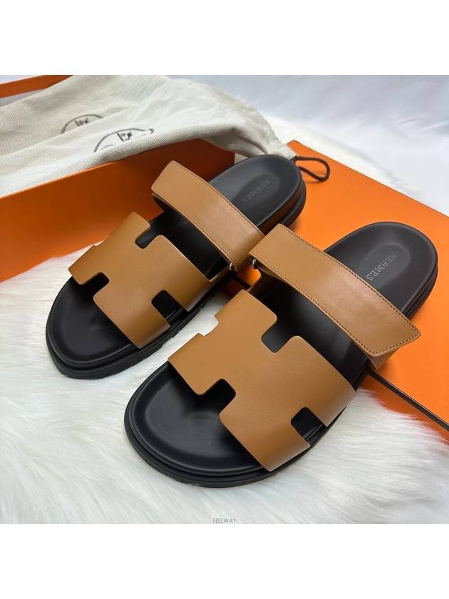 Men s Chypre Sandals Slippers Gold - HERMES - BALAAN 4