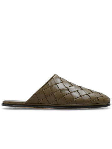 Bottega Veneta ‘Sunday’ Leather Slides, Men's, Green - BOTTEGA VENETA - BALAAN 1