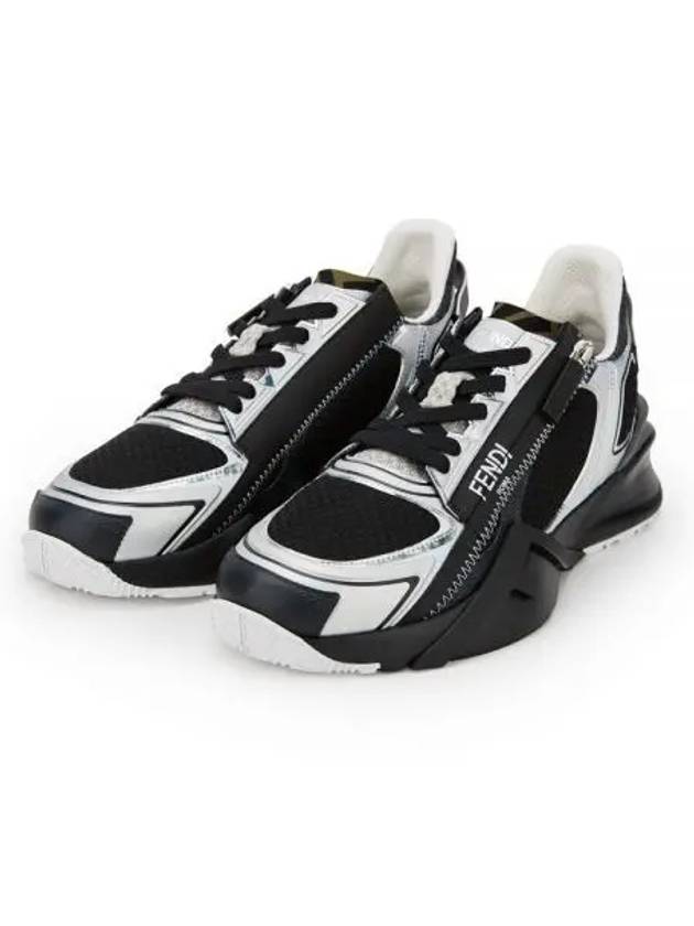 Technical Mesh Running Low-Top Sneakers Black - FENDI - BALAAN 2