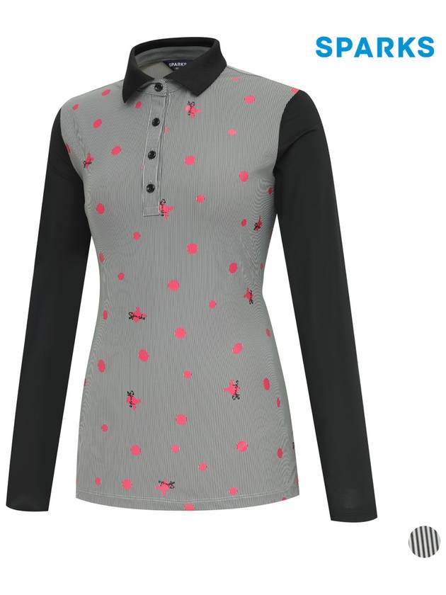 Dot Long Sleeve Collar T-Shirt SL1LTS008 - SPARKS - BALAAN 2