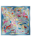 Mille Et Un Lapins Silk Scarf Blue Lavender - HERMES - BALAAN 2