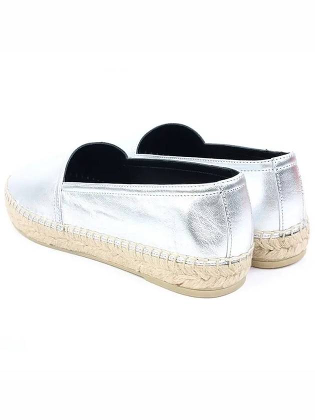 monogram espadrille shoes silver - SAINT LAURENT - BALAAN.