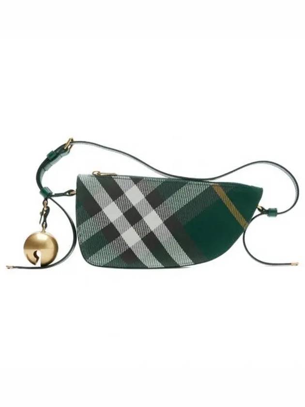 Mini Shield Checked Shoulder Bag Green - BURBERRY - BALAAN 2