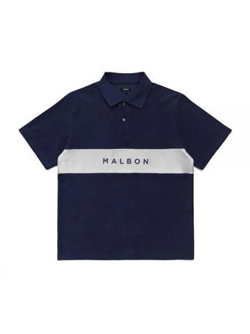 Bermuda Collection Terry Polo T-Shirt NAVY M3313LTS03NVY - MALBON GOLF - BALAAN 1