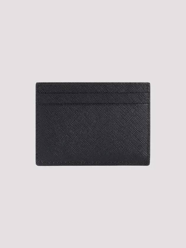 Saffiano Leather Card Holder Black - PRADA - BALAAN 3