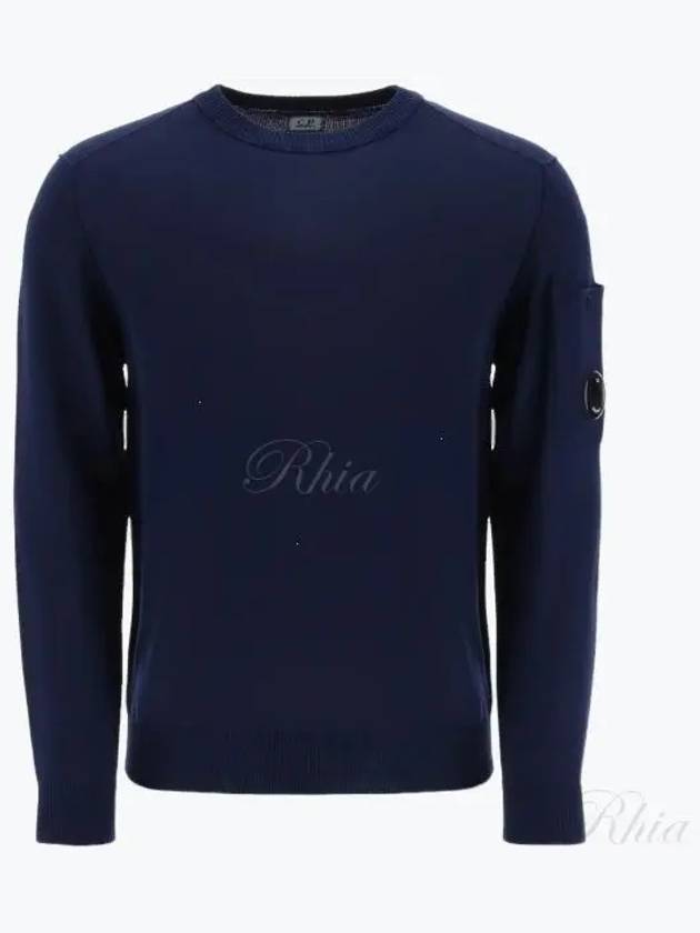 Filoscozia Lens Crew Neck Knit Top Blue - CP COMPANY - BALAAN 2