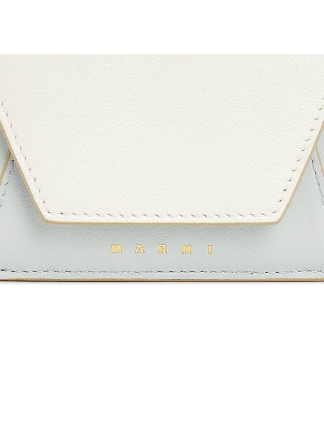 Logo Leather Half Wallet White - MARNI - BALAAN 8