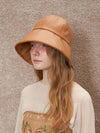 Saint Bucket Hat Camel Begun Leather - BROWN HAT - BALAAN 2