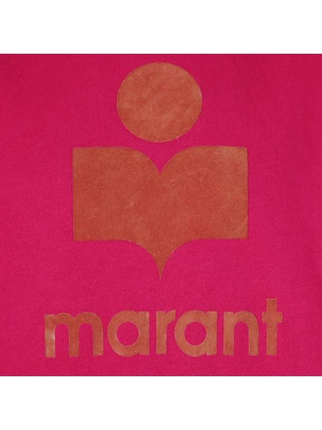 Mansell Velor Logo Hooded Top Pink - ISABEL MARANT - BALAAN.