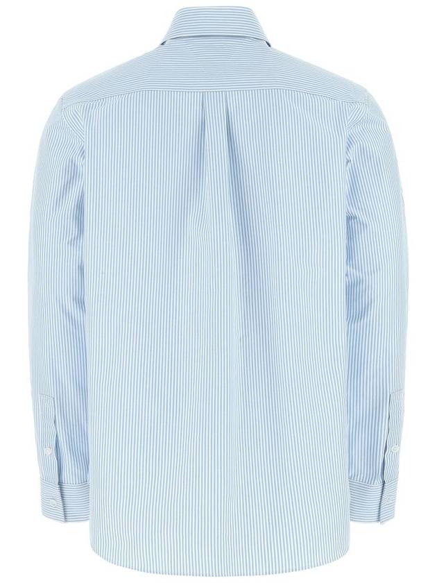 Women's Pinstripe Compact Cotton Shirt Pale Blue - BOTTEGA VENETA - BALAAN 3