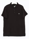 Logo Polo Shirt Black - EMPORIO ARMANI - BALAAN 3