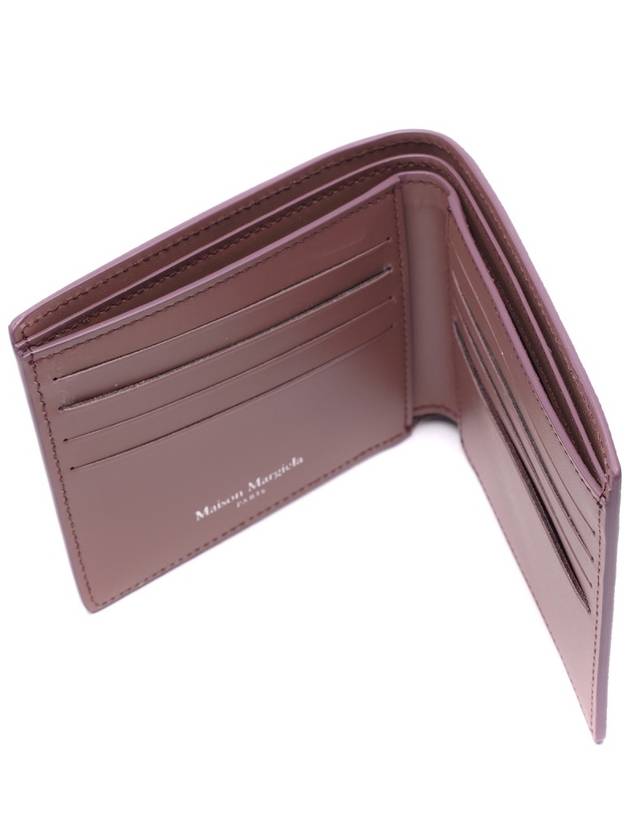 Stitched Bifold Leather Half Wallet Brown - MAISON MARGIELA - BALAAN 7