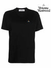 ORB Logo Cotton Short Sleeve T-Shirt Black - VIVIENNE WESTWOOD - BALAAN 3