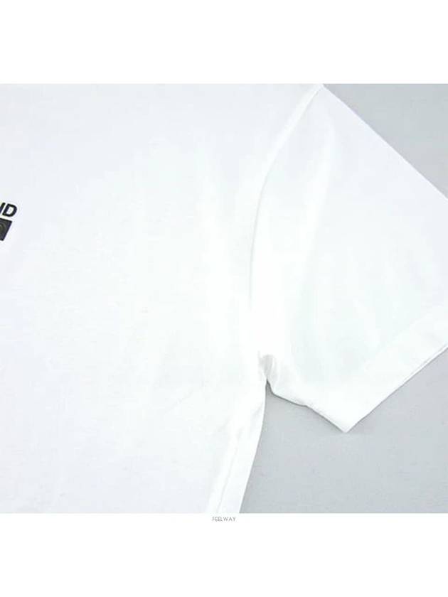 Small Rubber Logo Patch Short Sleeve T-Shirt White - STONE ISLAND - BALAAN 7