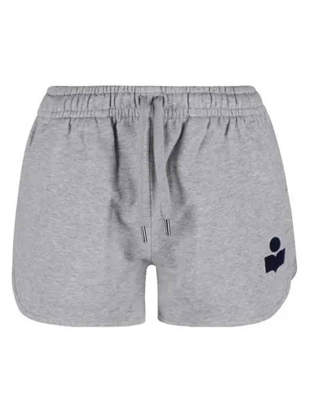 Mifa Logo Print Cotton Shorts Dark Grey - ISABEL MARANT - BALAAN 2