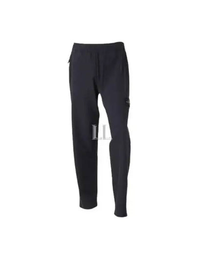 Logo Badge Fleece Regular Fit Jogger Pants Navy - STONE ISLAND - BALAAN 2