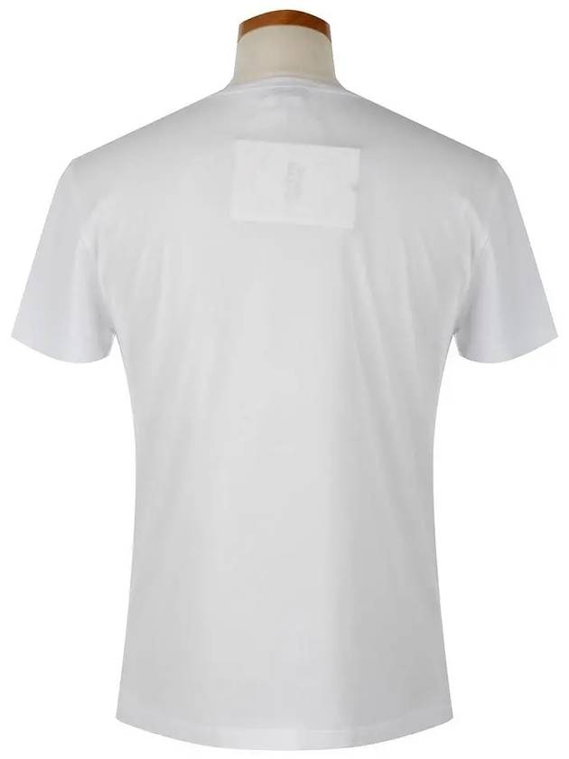 Graffiti Logo Print Short Sleeve T-Shirt White - ALEXANDER MCQUEEN - BALAAN 4