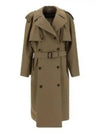 Women's Oversized Shoulder Tab Trench Coat Beige - BALENCIAGA - BALAAN 2