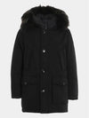 Men's fur insert down hood black padding CFWOOU0208MRUT2194 100 - WOOLRICH - BALAAN 1