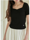 Lily Heart Neck Short Sleeve T-Shirt - MICANE - BALAAN 4